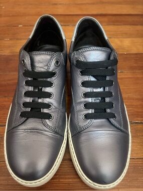 • Lanvin Black & Gray DBB1 Gradation Leather Sneakers •